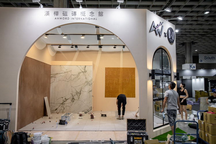 2023台灣國際室內設計材料大展開展前施工現場