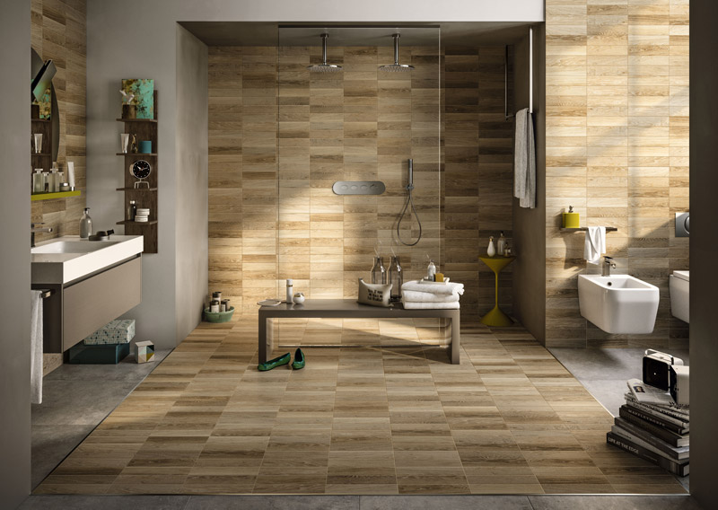浴室防滑磁磚-北歐自然風之木紋磚