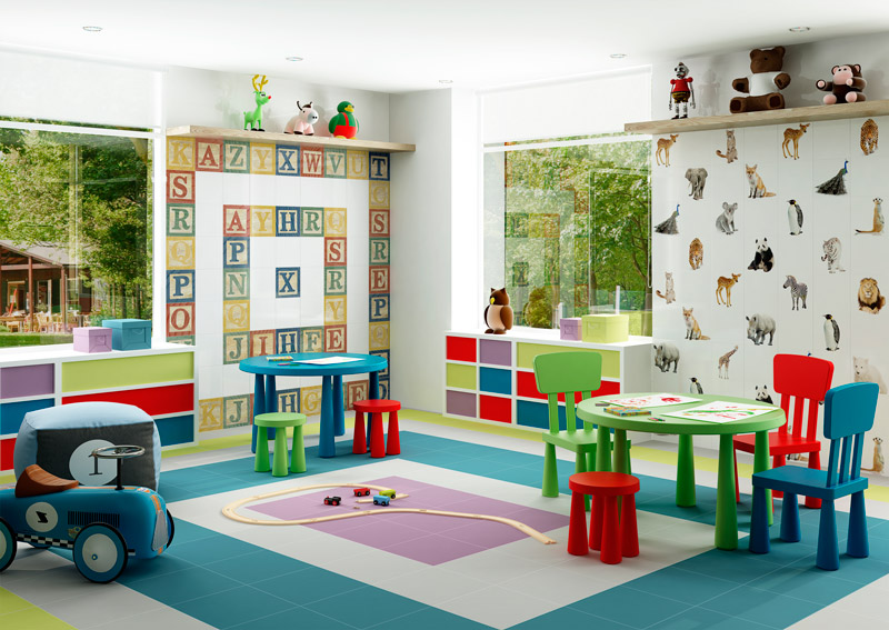 20x20cm磁磚-兒童樂園-彩色壁磚