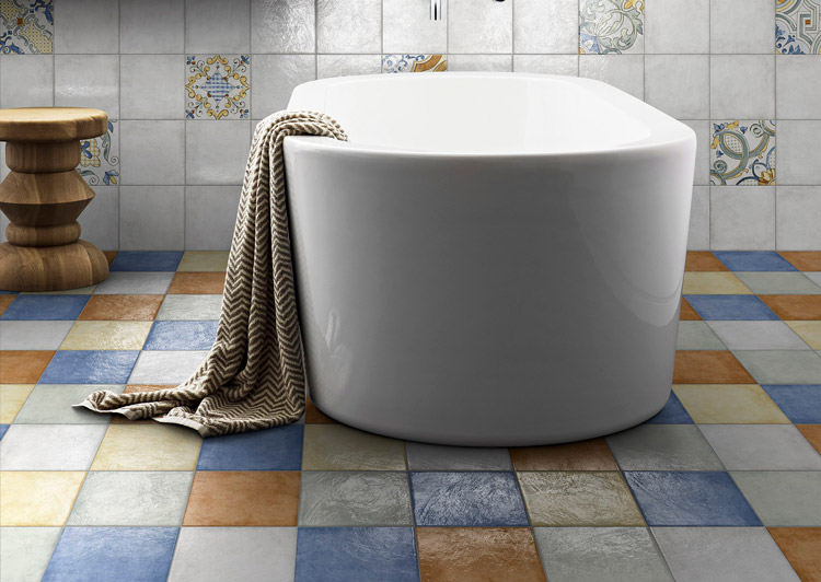 浴室磁磚設計-復古懷舊風格